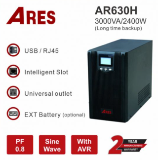 BỘ LƯU ĐIỆN (UPS) ARES 3000VA/2400W 220V, Long backup, AR630H