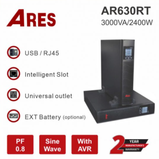 BỘ LƯU ĐIỆN (UPS) ARES 3000VA/2400W Rackmount 2U 110V, AR630RT