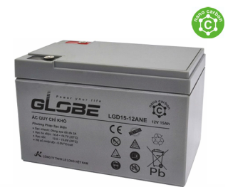 ẮC QUY KÍN BÁN GEL (AGM GEL/ SEMI GEL) GLOBE 12V-15AH (10HR), LGD15-12ANE, F6-M5