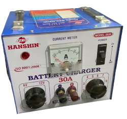 MÁY SẠC ẮC QUY HANSHIN 30A_6V-12V-24V, DÂY NHÔM, BIẾN ÁP CÁCH LY