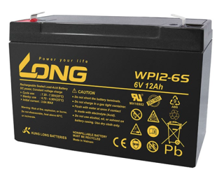 ẮC QUY LONG AGM 6V 12Ah (20HR), Model: WP12-6S