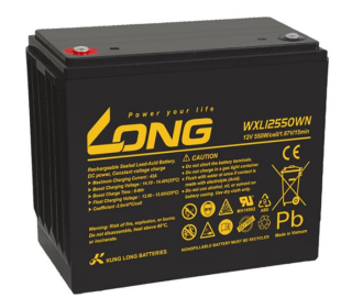 ẮC QUY KÍN KHÍ (VRLA AGM) LONG 12V-550WPC-1.67VPC-15Min, WXL12550WN, F8-M6