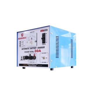 MÁY SẠC ẮC QUY HANSINCO 30A_12/24VDC TỰ ĐỘNG, DÂY ĐỒNG, BIẾN ÁP CÁCH LY